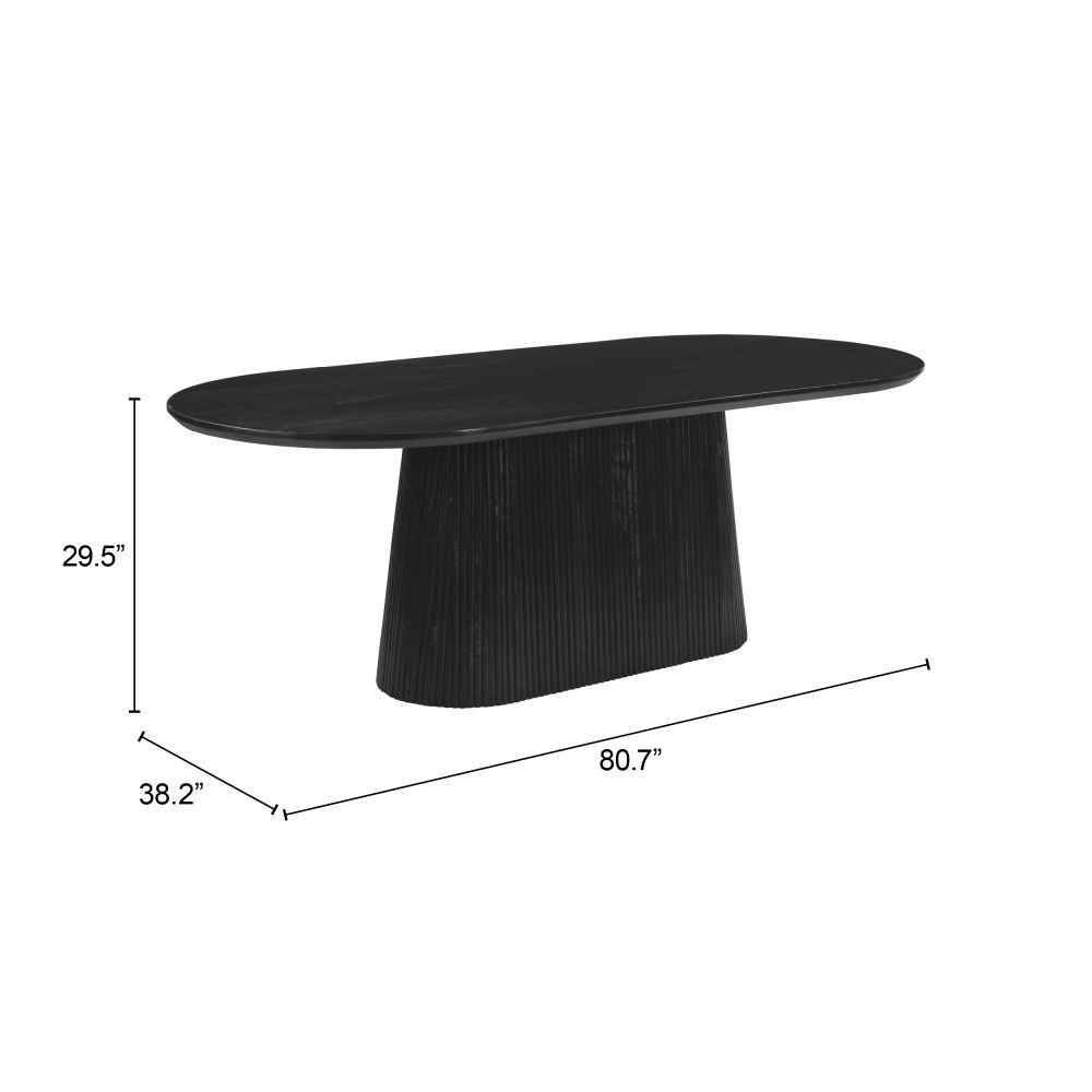 Sulco Wooden Black Dining Table