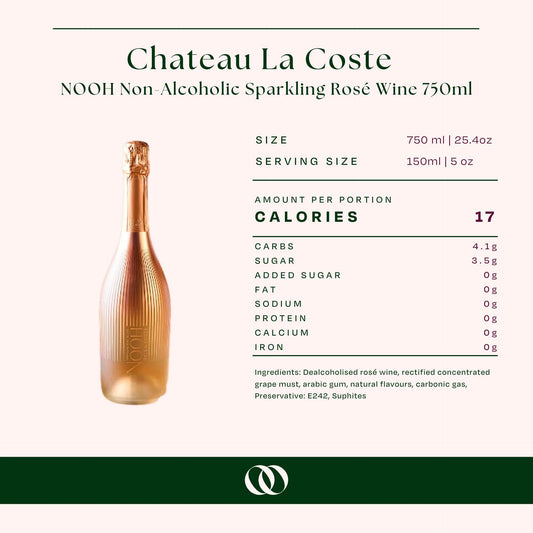 Chateau La Coste - NOOH Non-Alcoholic Sparkling Rosé Wine - 750ml