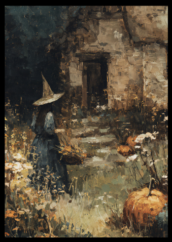 Cottage Witch Framed Print, 8 x 10