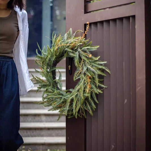 Evergreen Fern Garland and Wreath