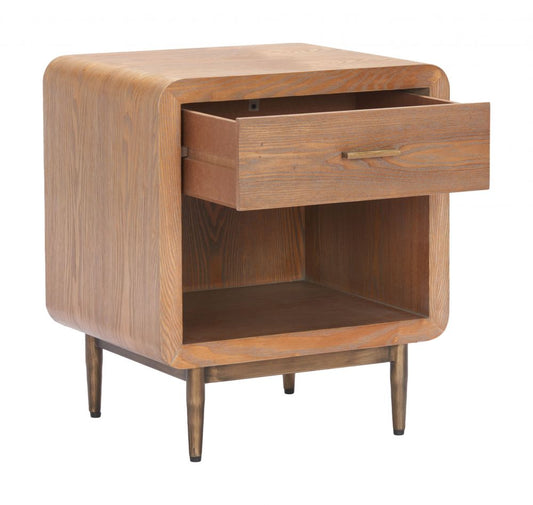 Vidaz One Drawer Wood Nightstand