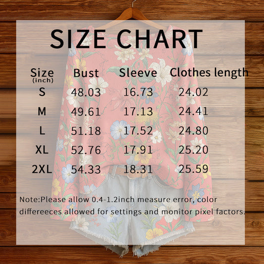 Women’s Fall Wildflower Print Long Sleeve T-Shirt